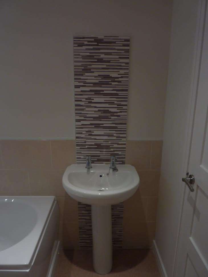 Family Bathroom With Feature Tiles